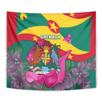Grenada Independence Day Tapestry Gwenad Bougainvillea Flowers - Wonder Print Shop