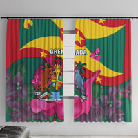Grenada Independence Day Window Curtain Gwenad Bougainvillea Flowers - Wonder Print Shop