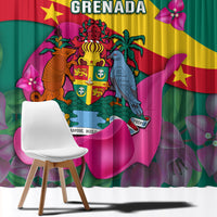 Grenada Independence Day Window Curtain Gwenad Bougainvillea Flowers - Wonder Print Shop