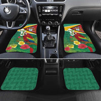 Guyana Republic Day Car Mats Scarlet Macaw With Map Tropical Style