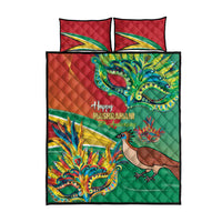 Guyana Republic Day Quilt Bed Set Happy Mashramani 55th Anniversary - Wonder Print Shop