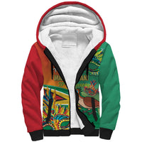 Guyana Republic Day Sherpa Hoodie Happy Mashramani 55th Anniversary - Wonder Print Shop