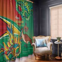 Guyana Republic Day Window Curtain Happy Mashramani 55th Anniversary - Wonder Print Shop