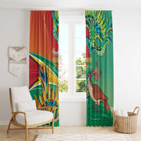 Guyana Republic Day Window Curtain Happy Mashramani 55th Anniversary - Wonder Print Shop