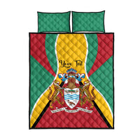 Personalized Guyana Coat Of Arms Quilt Bed Set Flag Color - Wonder Print Shop