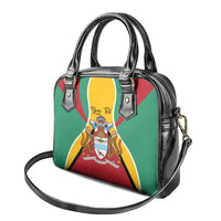 Personalized Guyana Coat Of Arms Shoulder Handbag Flag Color - Wonder Print Shop
