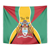 Personalized Guyana Coat Of Arms Tapestry Flag Color - Wonder Print Shop