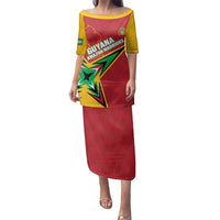 Custom Guyana Cricket Family Matching Puletasi and Hawaiian Shirt Go Champions Amazon Warriors