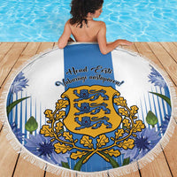 Estonia Independence Day Beach Blanket Head Eesti Vabariigi Aastapaeva!