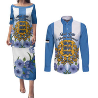 Estonia Independence Day Couples Matching Puletasi and Long Sleeve Button Shirt Head Eesti Vabariigi Aastapaeva!