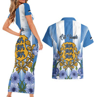 Estonia Independence Day Couples Matching Short Sleeve Bodycon Dress and Hawaiian Shirt Head Eesti Vabariigi Aastapaeva!