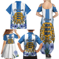Estonia Independence Day Family Matching Summer Maxi Dress and Hawaiian Shirt Head Eesti Vabariigi Aastapaeva!