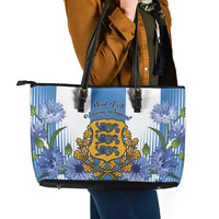 Estonia Independence Day Leather Tote Bag Head Eesti Vabariigi Aastapaeva!