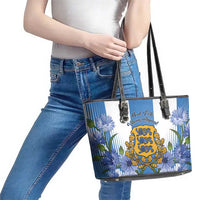 Estonia Independence Day Leather Tote Bag Head Eesti Vabariigi Aastapaeva!