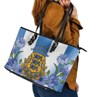 Estonia Independence Day Leather Tote Bag Head Eesti Vabariigi Aastapaeva!