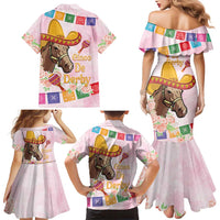Cinco De Derby Family Matching Mermaid Dress and Hawaiian Shirt 2025 Sombrero Horse Racing