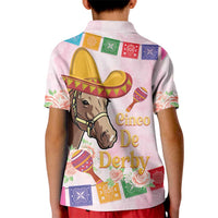 Cinco De Derby Kid Polo Shirt 2025 Sombrero Horse Racing