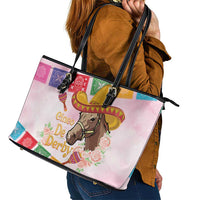 Cinco De Derby Leather Tote Bag 2025 Sombrero Horse Racing