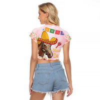 Cinco De Derby Raglan Cropped T Shirt 2025 Sombrero Horse Racing - Wonder Print Shop