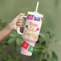 Cinco De Derby Tumbler With Handle 2025 Sombrero Horse Racing - Wonder Print Shop