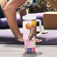 Cinco De Derby Tumbler With Handle 2025 Sombrero Horse Racing - Wonder Print Shop