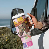 Cinco De Derby Tumbler With Handle 2025 Sombrero Horse Racing - Wonder Print Shop