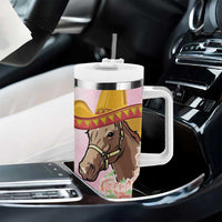 Cinco De Derby Tumbler With Handle 2025 Sombrero Horse Racing - Wonder Print Shop