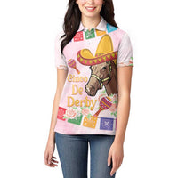 Cinco De Derby Women Polo Shirt 2025 Sombrero Horse Racing - Wonder Print Shop
