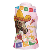 Cinco De Derby Women Sleeveless Polo Shirt 2025 Sombrero Horse Racing - Wonder Print Shop