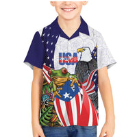 United States Puerto Rico Family Matching Mermaid Dress and Hawaiian Shirt USA Curve Flag With Coqui Drum - Wonder Print Shop