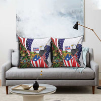 United States Puerto Rico Pillow Cover USA Curve Flag With Coqui Drum - Wonder Print Shop