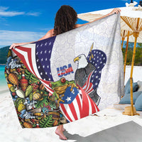 United States Puerto Rico Sarong USA Curve Flag With Coqui Drum - Wonder Print Shop