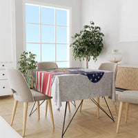 United States Puerto Rico Tablecloth USA Curve Flag With Coqui Drum - Wonder Print Shop