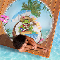 Puerto Rico Pava Coqui Beach Blanket Spirit Frog Tropical Beach Vibes - Wonder Print Shop