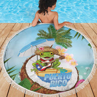 Puerto Rico Pava Coqui Beach Blanket Spirit Frog Tropical Beach Vibes - Wonder Print Shop