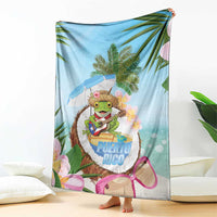 Puerto Rico Pava Coqui Blanket Spirit Frog Tropical Beach Vibes - Wonder Print Shop