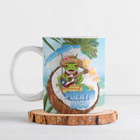 Puerto Rico Pava Coqui Ceramic Mug Spirit Frog Tropical Beach Vibes - Wonder Print Shop