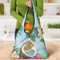 Puerto Rico Pava Coqui Grocery Bag Spirit Frog Tropical Beach Vibes - Wonder Print Shop