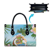 Puerto Rico Pava Coqui Leather Bag Spirit Frog Tropical Beach Vibes - Wonder Print Shop
