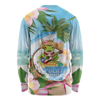 Puerto Rico Pava Coqui Long Sleeve Shirt Spirit Frog Tropical Beach Vibes - Wonder Print Shop