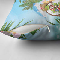 Puerto Rico Pava Coqui Pillow Cover Spirit Frog Tropical Beach Vibes - Wonder Print Shop