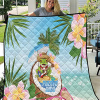 Puerto Rico Pava Coqui Quilt Spirit Frog Tropical Beach Vibes - Wonder Print Shop
