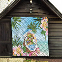Puerto Rico Pava Coqui Quilt Spirit Frog Tropical Beach Vibes - Wonder Print Shop