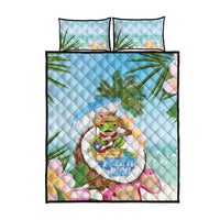 Puerto Rico Pava Coqui Quilt Bed Set Spirit Frog Tropical Beach Vibes - Wonder Print Shop