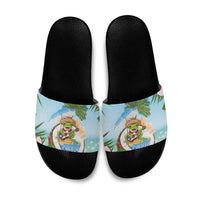 Puerto Rico Pava Coqui Slide Sandals Spirit Frog Tropical Beach Vibes - Wonder Print Shop