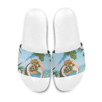 Puerto Rico Pava Coqui Slide Sandals Spirit Frog Tropical Beach Vibes - Wonder Print Shop