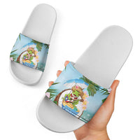 Puerto Rico Pava Coqui Slide Sandals Spirit Frog Tropical Beach Vibes - Wonder Print Shop