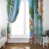 Puerto Rico Pava Coqui Window Curtain Spirit Frog Tropical Beach Vibes - Wonder Print Shop