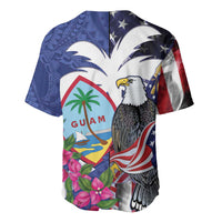 United States Guam Baseball Jersey USA Eagle Guahan Seal Bougainvillea - Wonder Print Shop