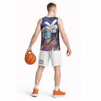 United States Guam Basketball Jersey USA Eagle Guahan Seal Bougainvillea - Wonder Print Shop